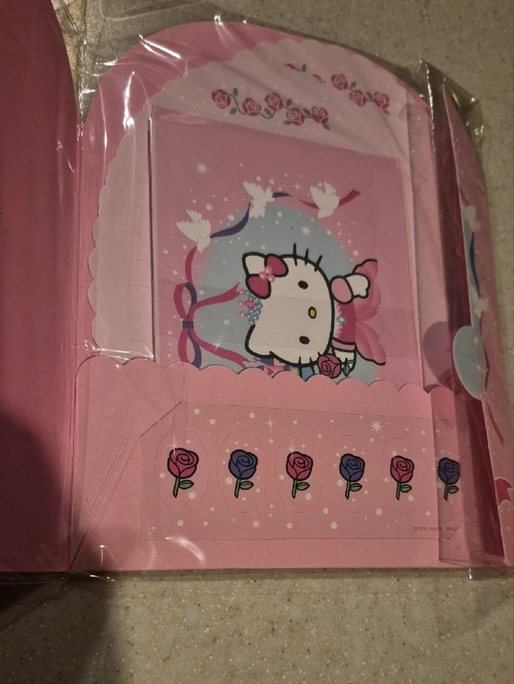 Hello Kitty Pink and Pastel Blue Princess Stationery Set Y2k 2000